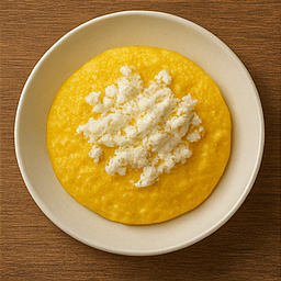 Mamaliga mit Käse und Sahne